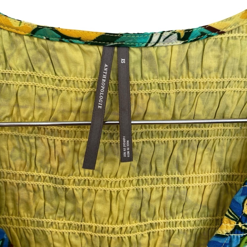 Anthropologie Peregrine Flutter Sleeve Maxi Dress In Fruit Motif XS - Picture 10 of 11